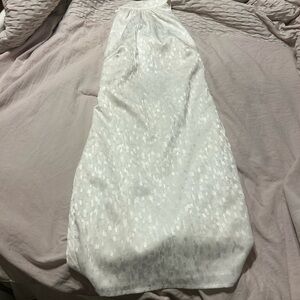 Le Lis Cream Satin Dress